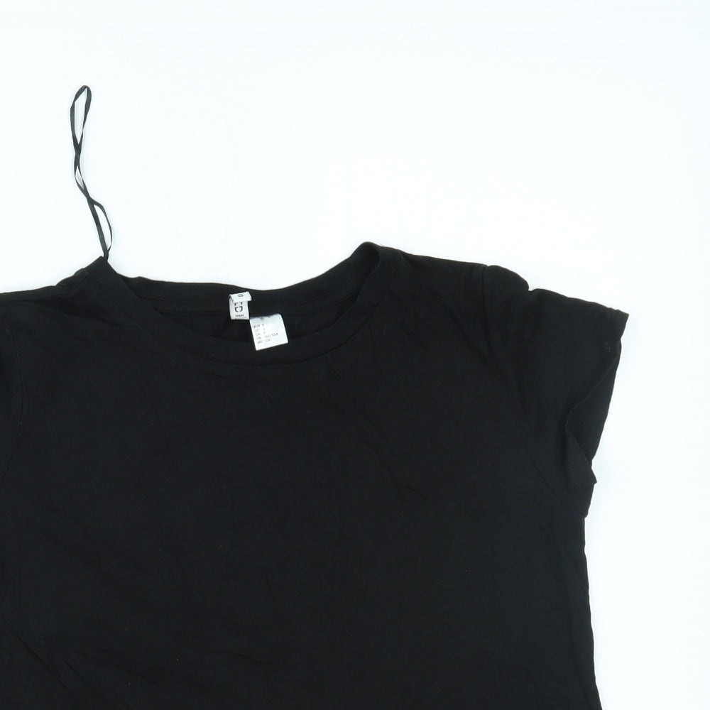 Womens UK Size S H&M Black Basic T-Shirt