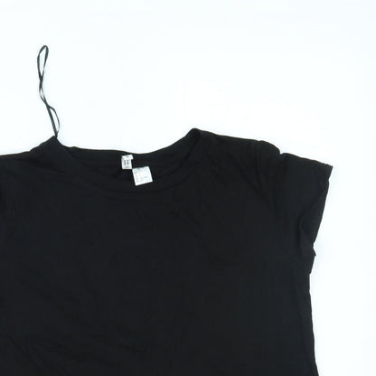 Womens UK Size S H&M Black Basic T-Shirt