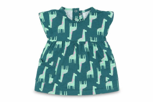 George Girls Green Animal Print  Basic Blouse Size 0-3 Months