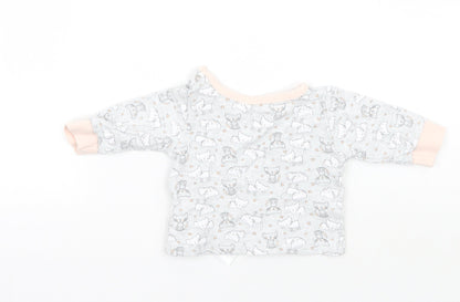 Primark Boys Grey Animal Print  Basic T-Shirt Size 0-3 Months