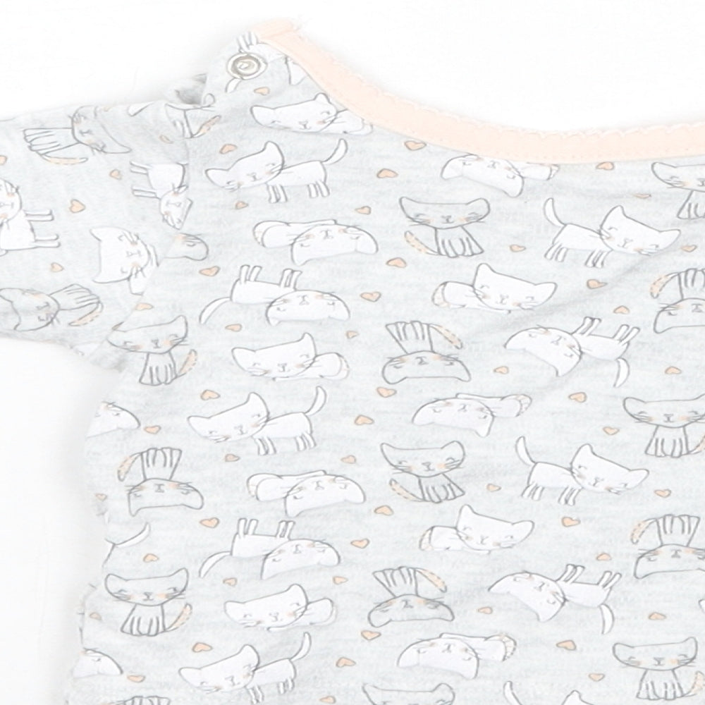 Primark Boys Grey Animal Print  Basic T-Shirt Size 0-3 Months
