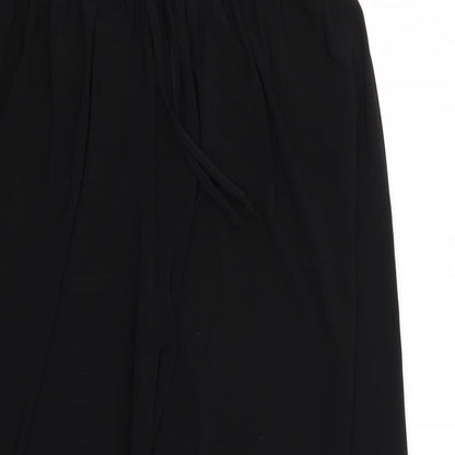 Womens UK Size 2XL Preworn Regular Fit Cropped Black Trousers