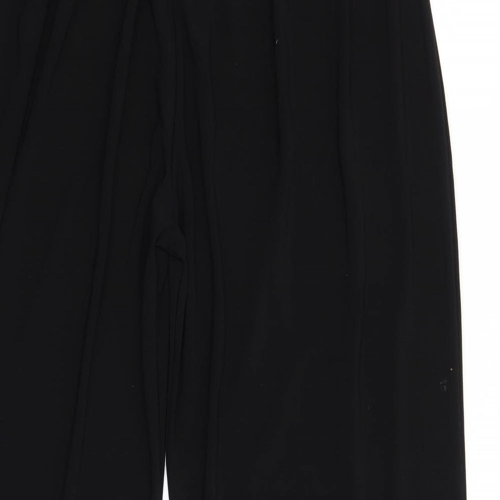 Womens UK Size 2XL Preworn Regular Fit Cropped Black Trousers