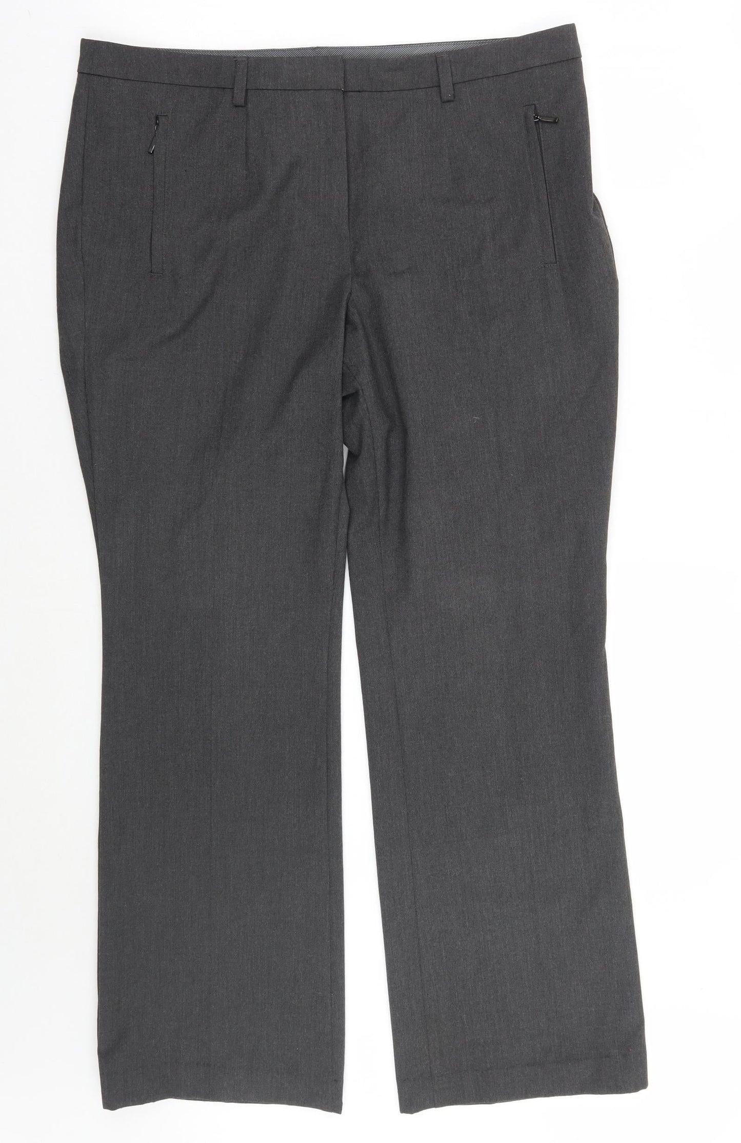 Womens UK Size 14 Marks and Spencer Regular Fit  Grey Trousers