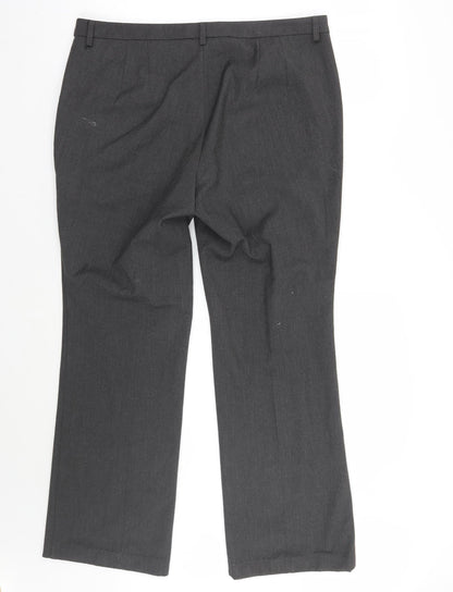 Womens UK Size 14 Marks and Spencer Regular Fit  Grey Trousers
