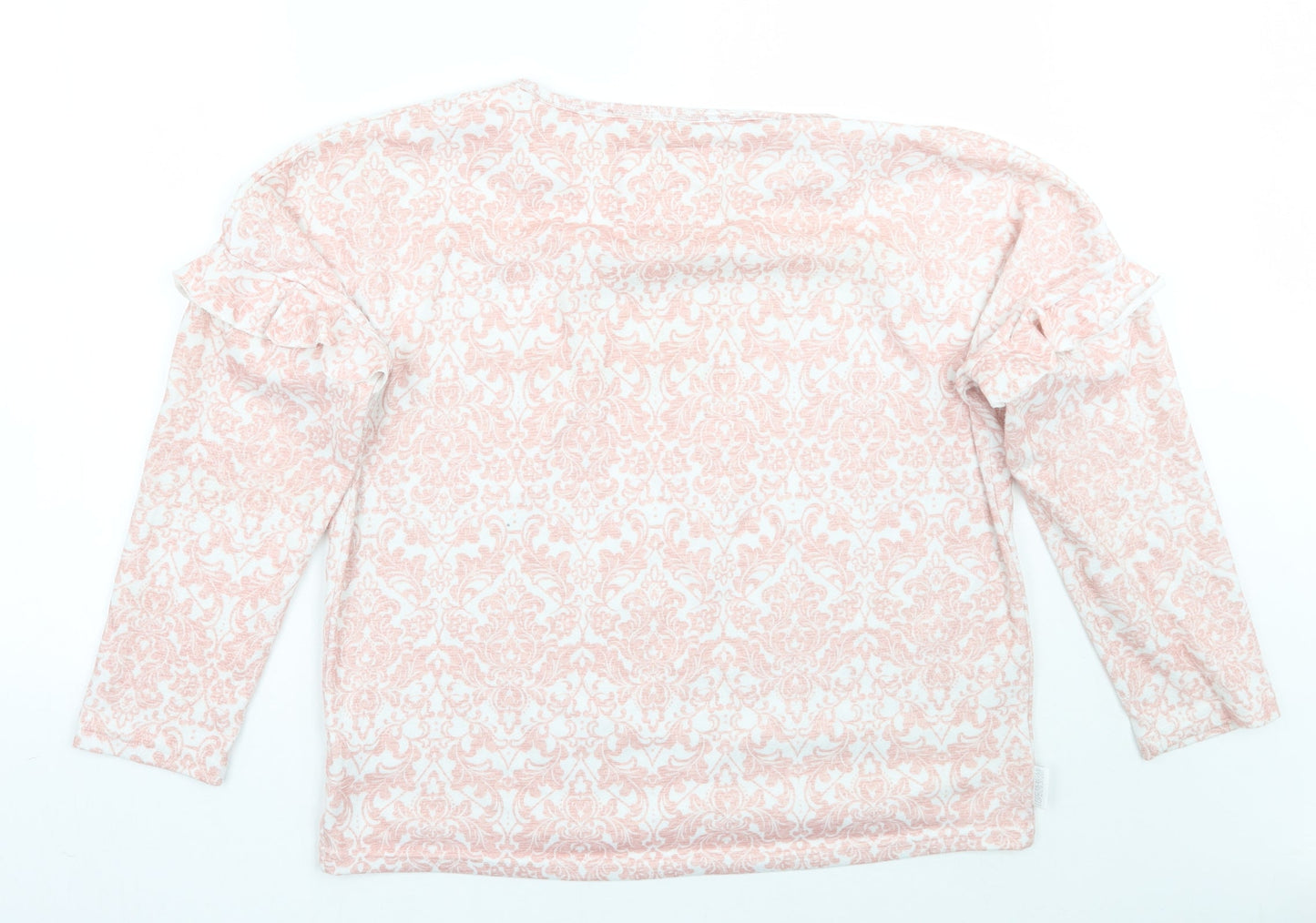 TU Womens White Floral  Pullover Jumper Size 12