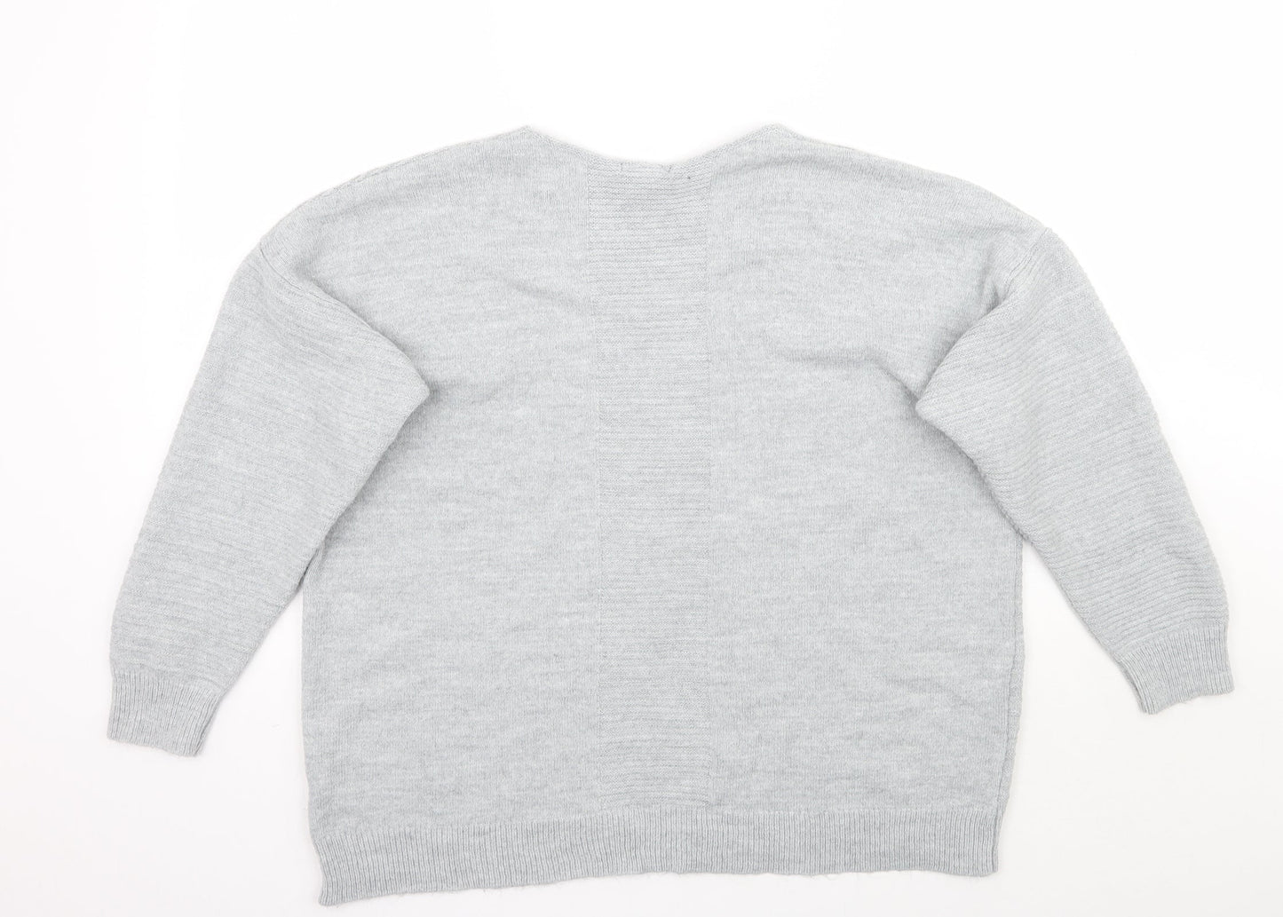 Womens UK Size L Topshop Grey Pullover Jumper