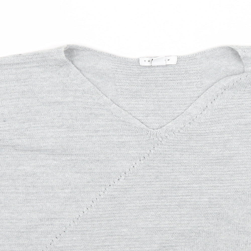 Womens UK Size L Topshop Grey Pullover Jumper