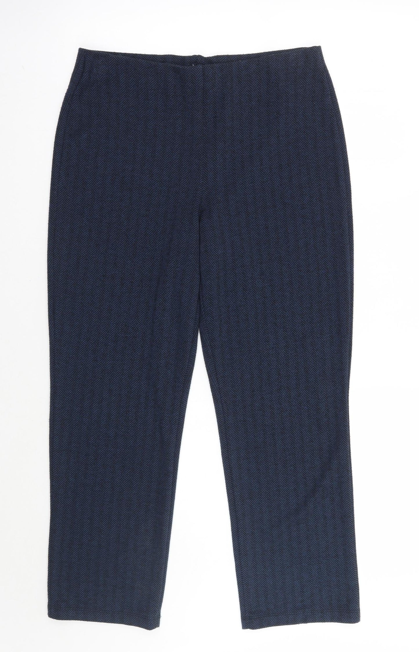 Womens UK Size 12 Marks and Spencer Regular Fit  Blue Trousers