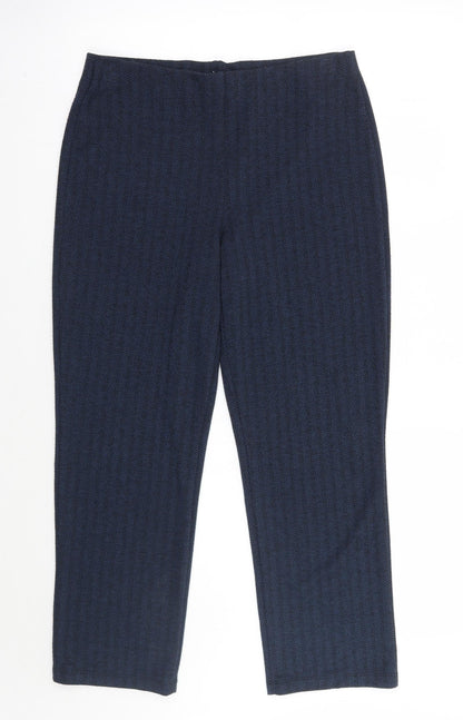 Womens UK Size 12 Marks and Spencer Regular Fit  Blue Trousers