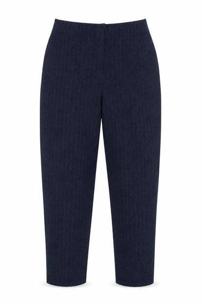 Marks & Spencer Womens Blue Geometric  Trousers  Size 12 L26 in