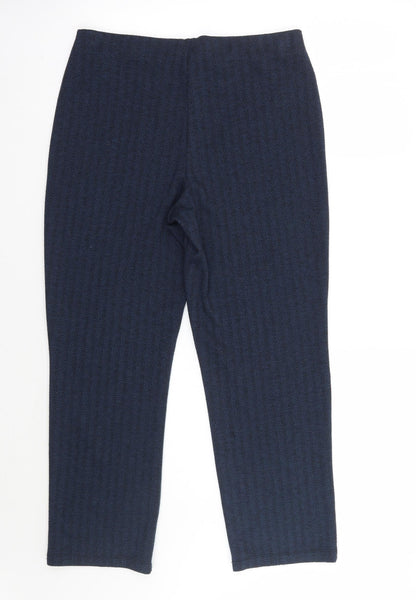 Womens UK Size 12 Marks and Spencer Regular Fit  Blue Trousers