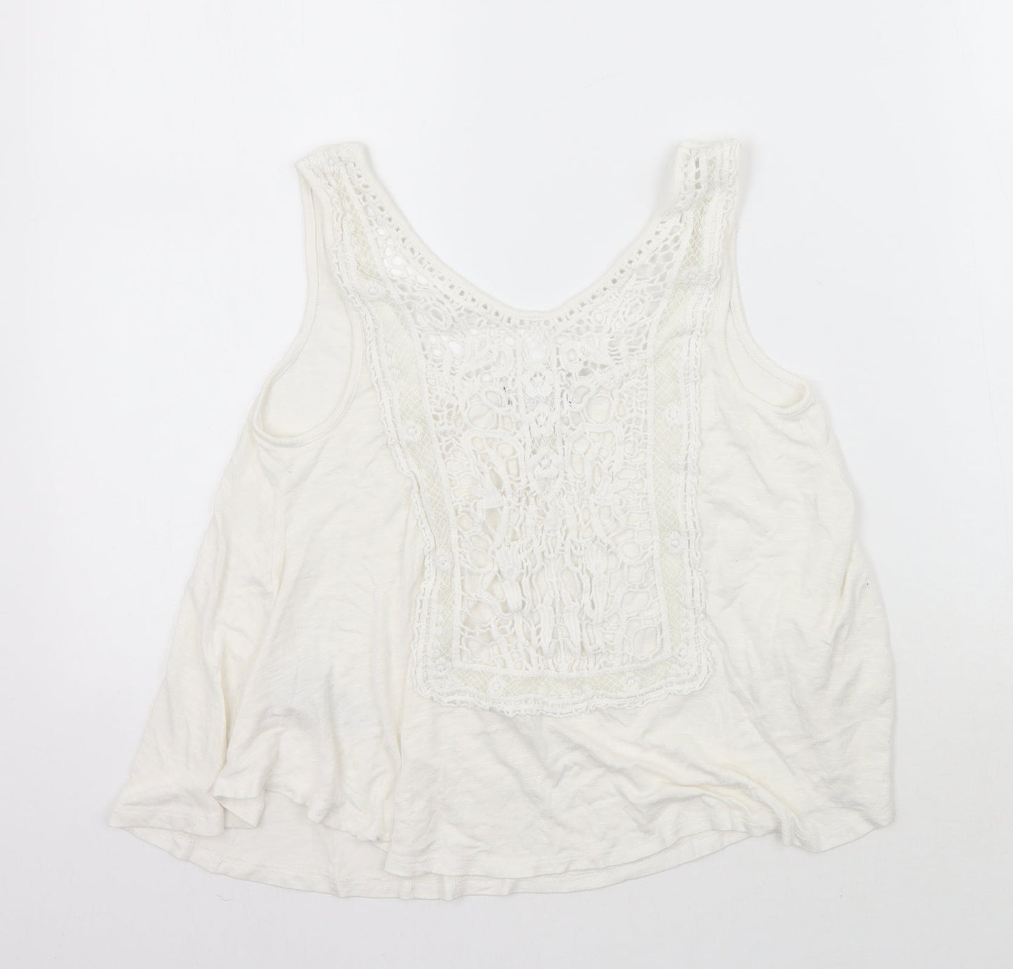 Womens UK Size 6 Newlook White Basic Tank