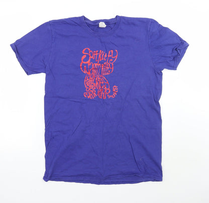 Gildan Womens Blue   Basic T-Shirt Size L