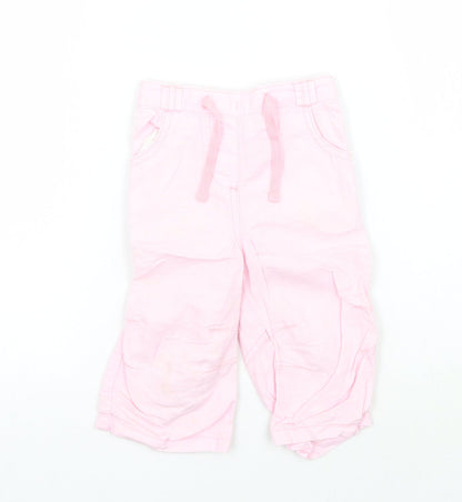 NEXT Girls Pink   Capri Trousers Size 12-18 Months