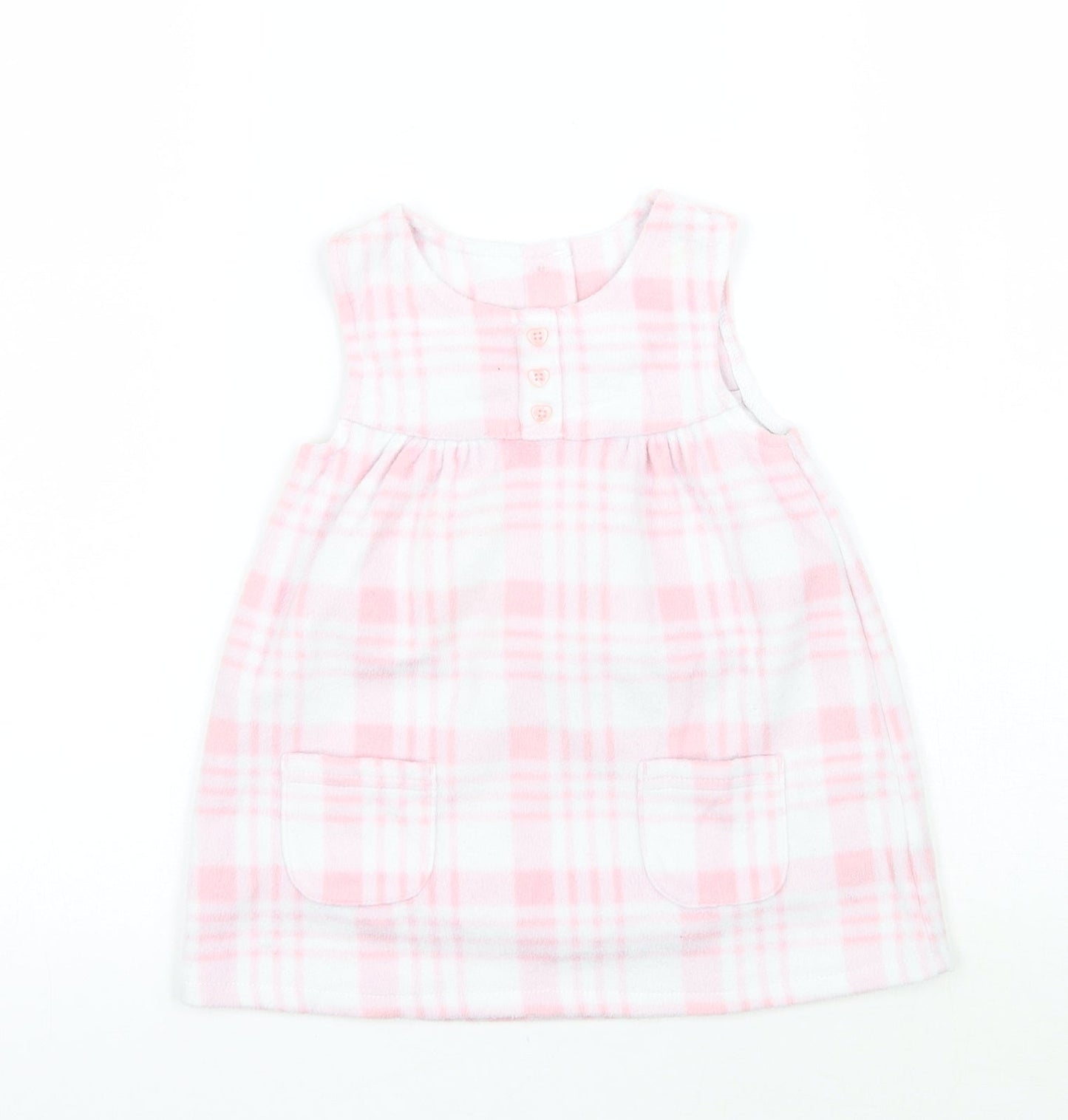 George Girls Pink Check  A-Line  Size 6-9 Months