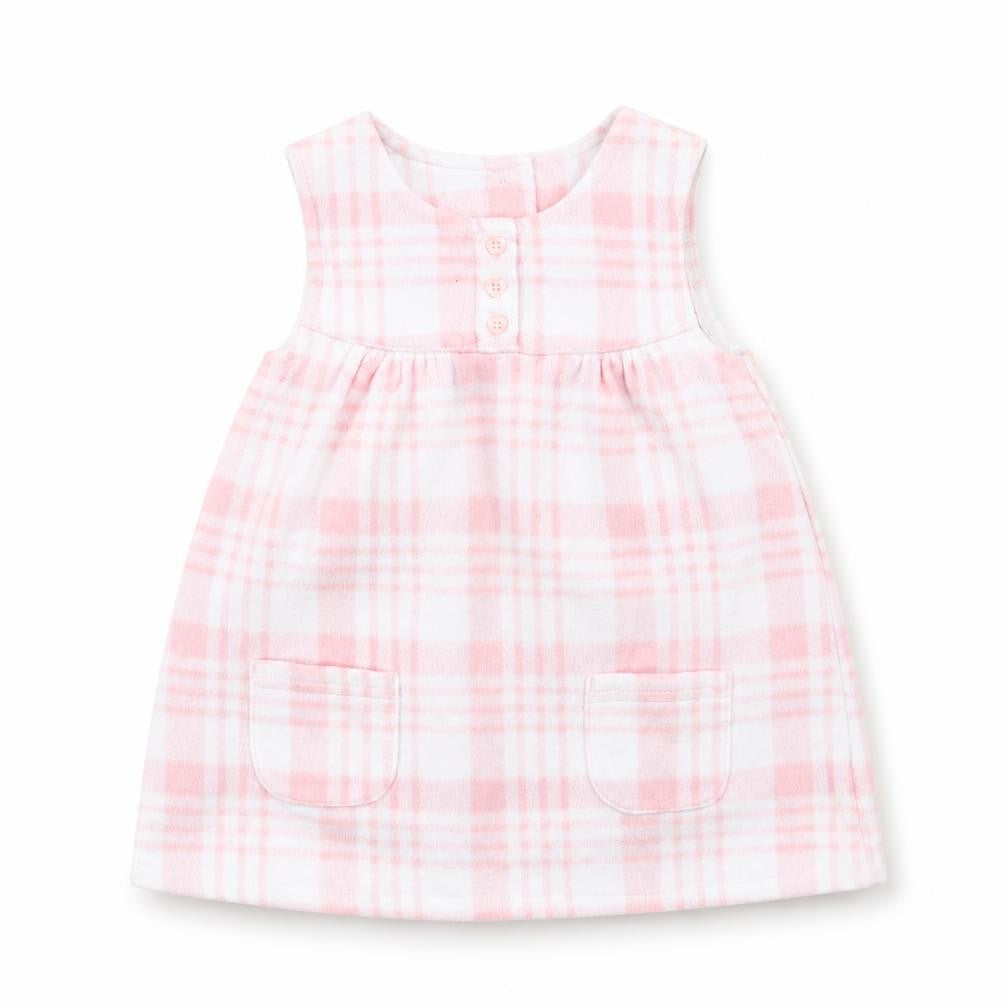 George Girls Pink Check  A-Line  Size 6-9 Months