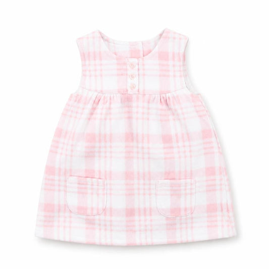 George Girls Pink Check  A-Line  Size 6-9 Months