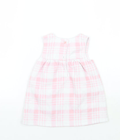 George Girls Pink Check  A-Line  Size 6-9 Months