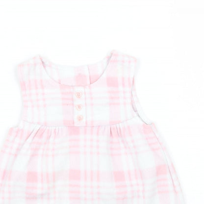 George Girls Pink Check  A-Line  Size 6-9 Months