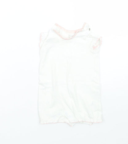 Mammas & Pappas Girls White   Babygrow One-Piece Size 0-3 Months
