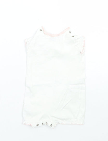 Mammas & Pappas Girls White   Babygrow One-Piece Size 0-3 Months