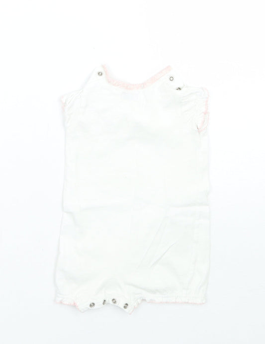 Mammas & Pappas Girls White   Babygrow One-Piece Size 0-3 Months