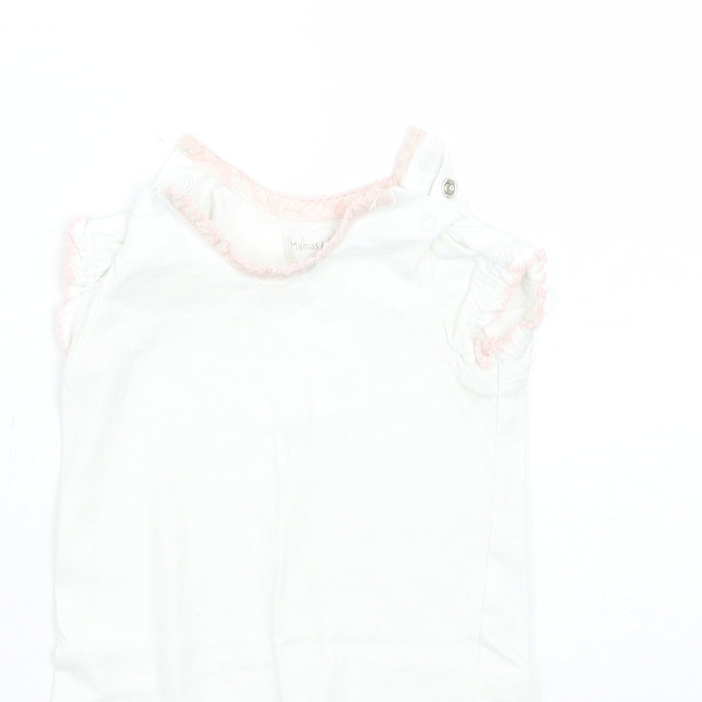 Mammas & Pappas Girls White   Babygrow One-Piece Size 0-3 Months