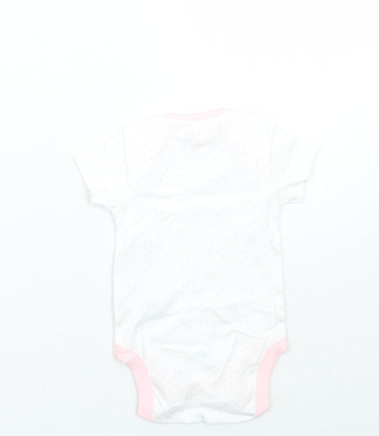 NEXT Girls White Polka Dot  Babygrow One-Piece Size 3-6 Months