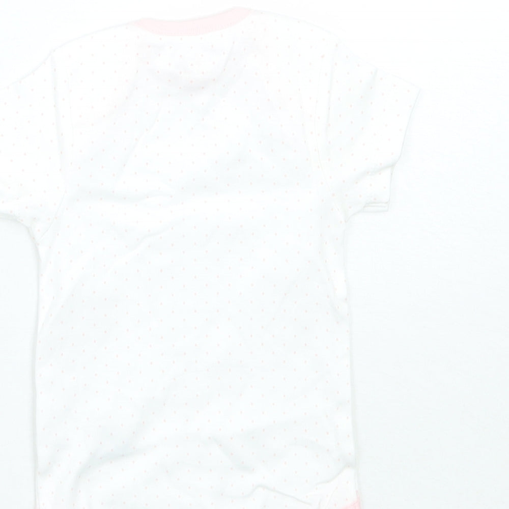 NEXT Girls White Polka Dot  Babygrow One-Piece Size 3-6 Months
