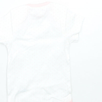 NEXT Girls White Polka Dot  Babygrow One-Piece Size 3-6 Months