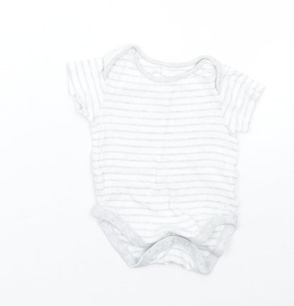 Mothercare Baby Grey Striped  Babygrow One-Piece Size 6-9 Months