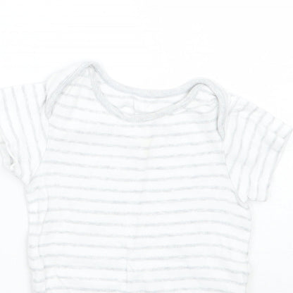 Mothercare Baby Grey Striped  Babygrow One-Piece Size 6-9 Months