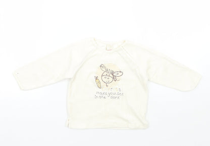 Little bundle Baby Ivory   Pullover Jumper Size 9-12 Months