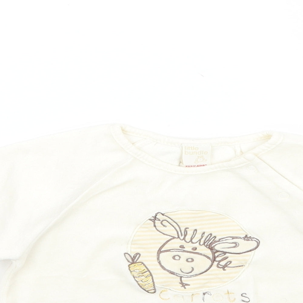 Little bundle Baby Ivory   Pullover Jumper Size 9-12 Months