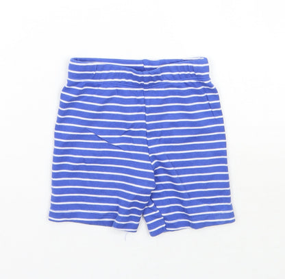 F&F Baby Blue Striped  Cropped Trousers Size 6-9 Months