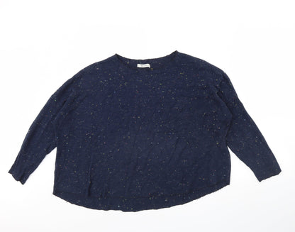 Mulaya Womens Blue   Pullover Jumper Size L