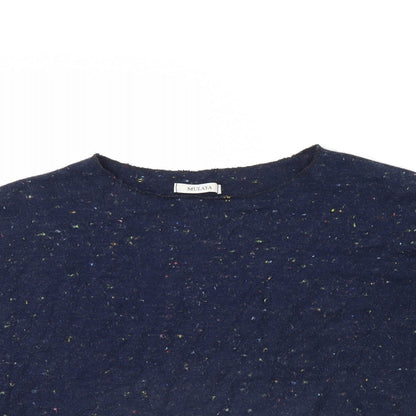 Mulaya Womens Blue   Pullover Jumper Size L