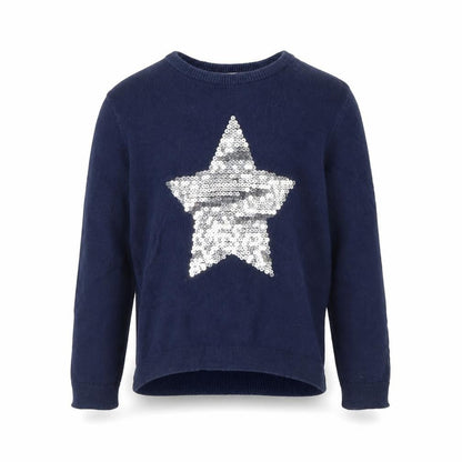 H&M Girls Blue   Pullover Jumper Size 2 Years  - star