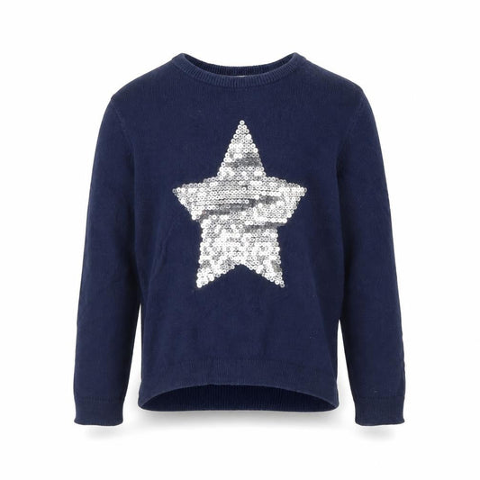 H&M Girls Blue   Pullover Jumper Size 2 Years  - star