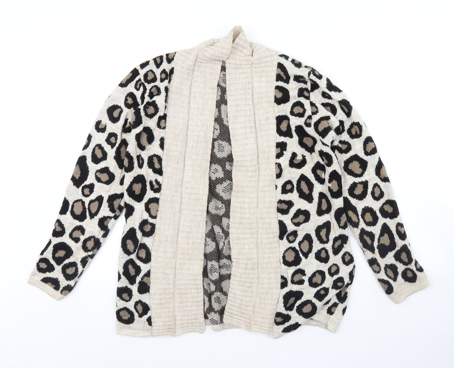 Pura Moda Womens Brown Animal Print  Jacket  Size M