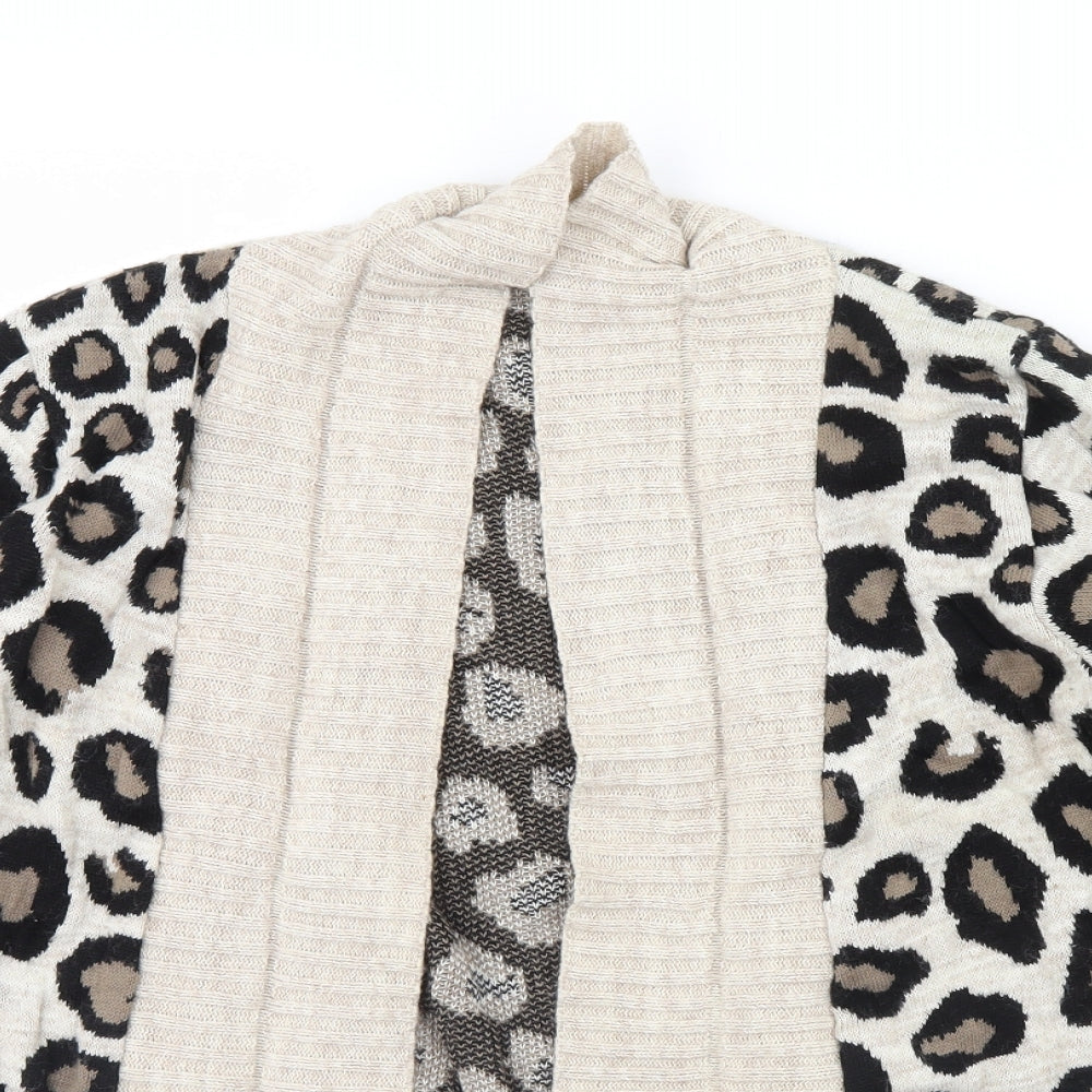 Pura Moda Womens Brown Animal Print  Jacket  Size M
