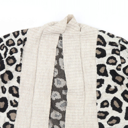 Pura Moda Womens Brown Animal Print  Jacket  Size M