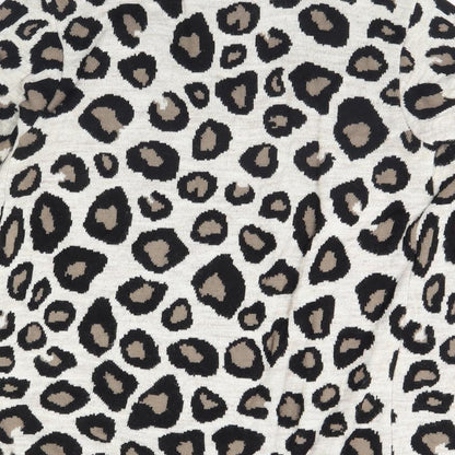 Pura Moda Womens Brown Animal Print  Jacket  Size M