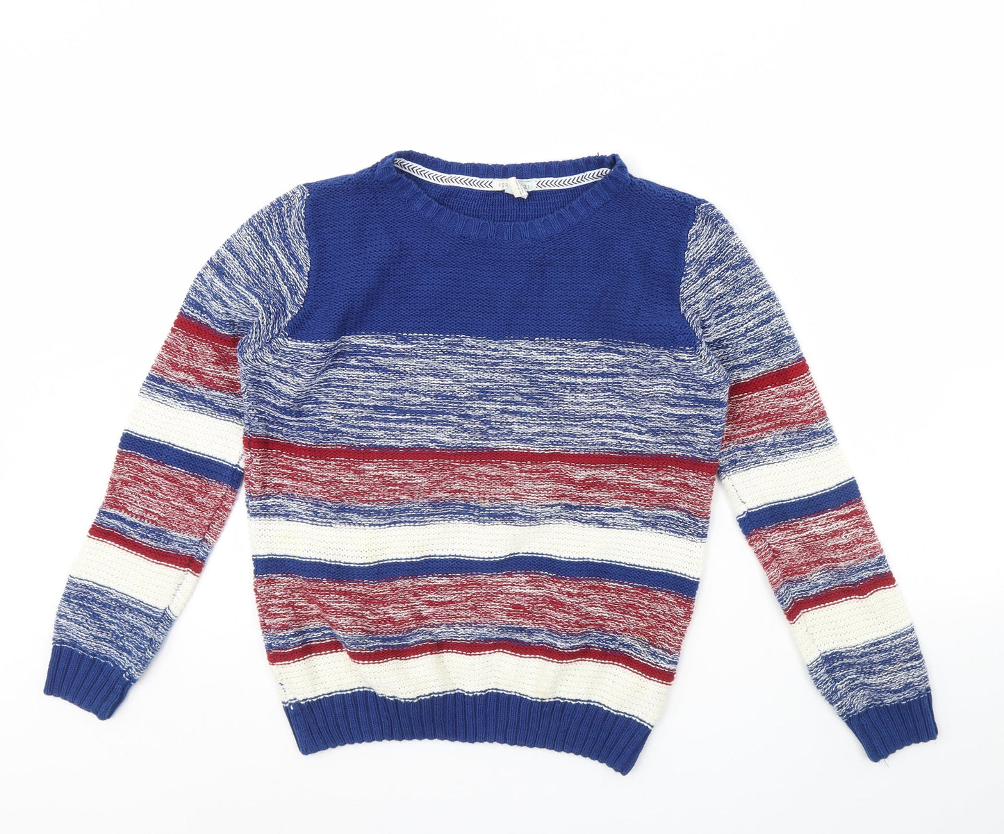 FOREVER 21 Womens Blue Striped  Pullover Jumper Size S