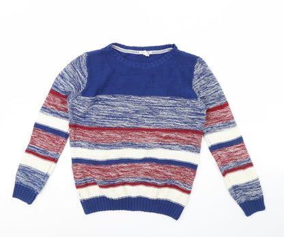 FOREVER 21 Womens Blue Striped  Pullover Jumper Size S