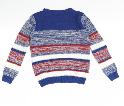 FOREVER 21 Womens Blue Striped  Pullover Jumper Size S