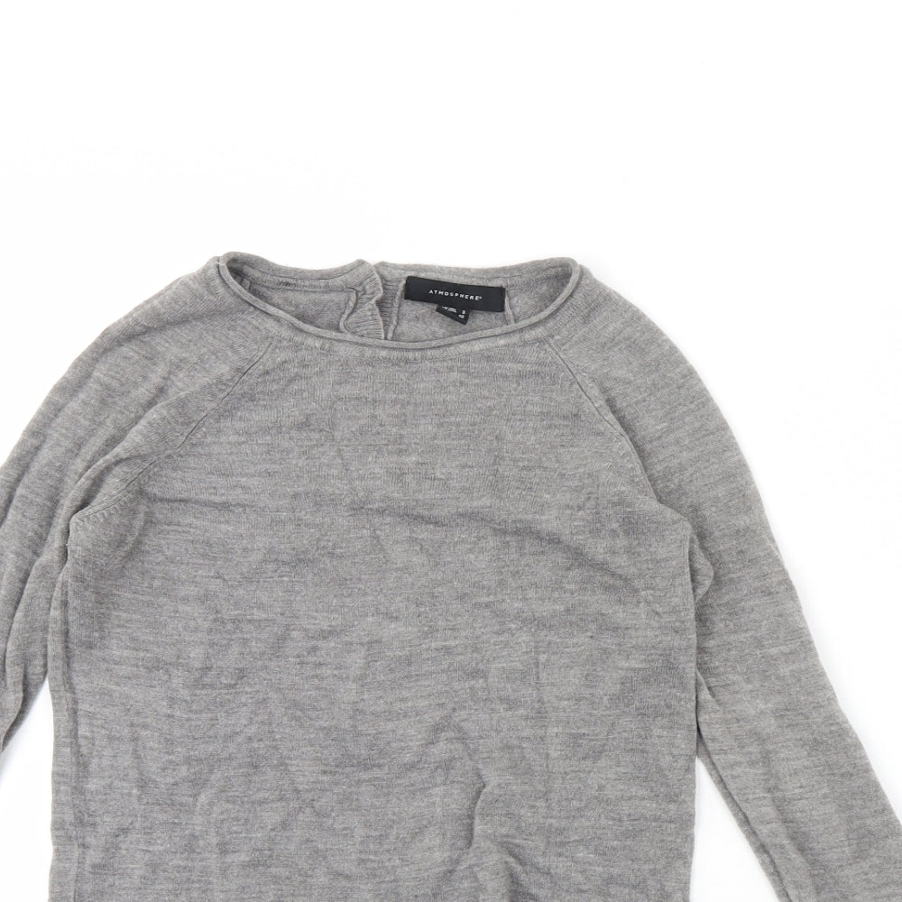 Womens UK Size 8 Atmosphere Grey Pullover Jumper