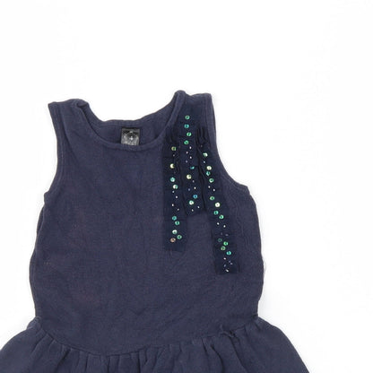 Cotton On Kids Girls Blue   Jumper Dress  Size 4 Years