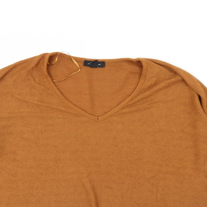 Womens UK Size M New Look Brown Basic Blouse